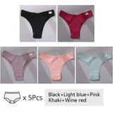 5Pcs Set Women Panties Cotton Underwear M-XL Comfortable