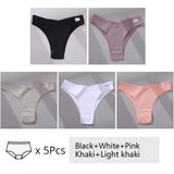 5Pcs Set Women Panties Cotton Underwear M-XL Comfortable