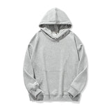 Trendy Brand Drop Shoulder Pullover Solid Color Sweater Hooded Loose Hoodie