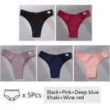 5Pcs Set Women Panties Cotton Underwear M-XL Comfortable