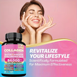 Collagen Capsules Peptides I, II, III, V, And X Microgram Biotin Keratin Hyaluronic Acid MSM Vitamin A Vitamin C Vitamin E Folic Acid Zinc Magnesium Containing Grape Seed Extract And Quercetin