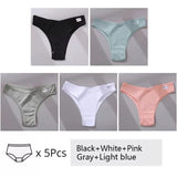 5Pcs Set Women Panties Cotton Underwear M-XL Comfortable