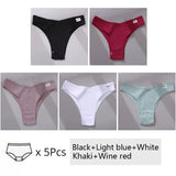5Pcs Set Women Panties Cotton Underwear M-XL Comfortable