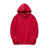 Trendy Brand Drop Shoulder Pullover Solid Color Sweater Hooded Loose Hoodie