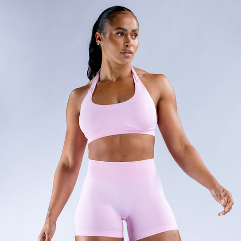Dfyne Shorts Set Ultra-fine Extinction Nylon Halter Bra Underwear Suit DFYNE 2PCS SET With Logo