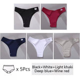 5Pcs Set Women Panties Cotton Underwear M-XL Comfortable