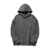 Trendy Brand Drop Shoulder Pullover Solid Color Sweater Hooded Loose Hoodie