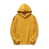 Trendy Brand Drop Shoulder Pullover Solid Color Sweater Hooded Loose Hoodie