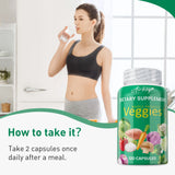 Veggies Supplement - Boosts Energy and Immunity, Antioxidant, Improves Digestive Health - 120 Capsules
