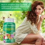 Veggies Supplement - Boosts Energy and Immunity, Antioxidant, Improves Digestive Health - 120 Capsules