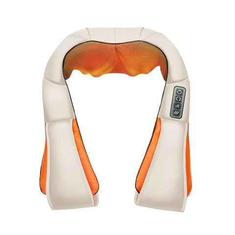 Heat Car Office Home Massager Belt Pain Relief Neck Shoulder Massager