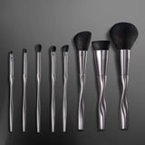 Black 8pcs Makeup Brush High End Make