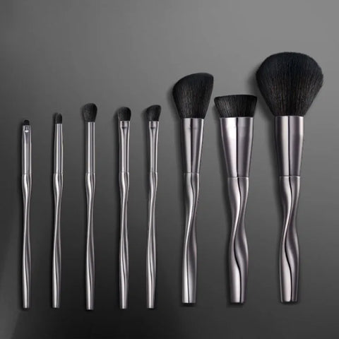 Black 8pcs Makeup Brush High End Make