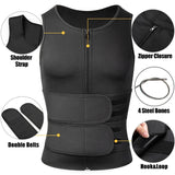 Men Body Shaper Waist Trainer Sauna Suit Sweat Vest Slimming Underwear Fat Burner