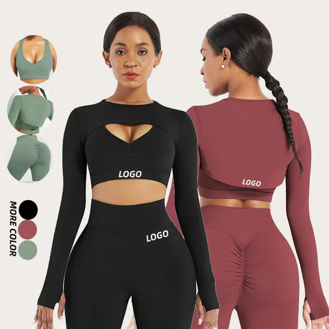 High Waist Yoga Sets 3 Piece Gym Fitness Set Women Yoga Set