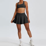 Style Padded Open Back Sexy Cross Back Yoga Fitness Running Solid