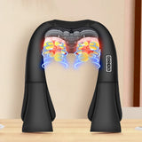 Heat Car Office Home Massager Belt Pain Relief Neck Shoulder Massager