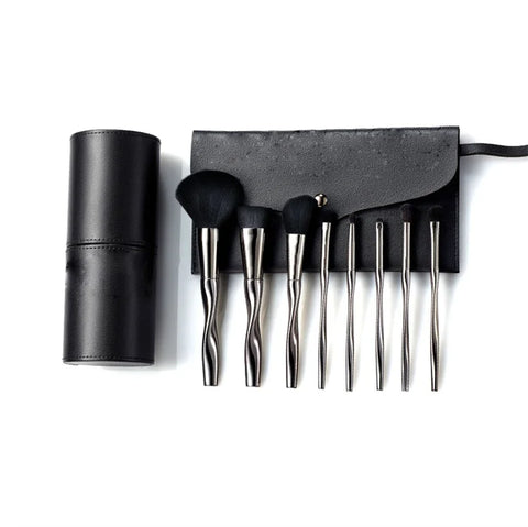 Black 8pcs Makeup Brush High End Make