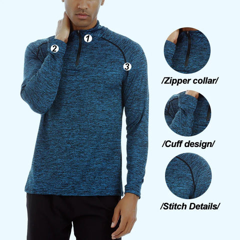 Slim Shirts Men Sport Long Sleeve