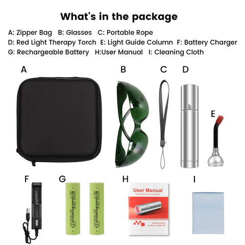 Red light therapy wand Rechargeable handy Multi-Wavelength flash pen
