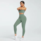 High Waist Yoga Sets 3 Piece Gym Fitness Set Women Yoga Set