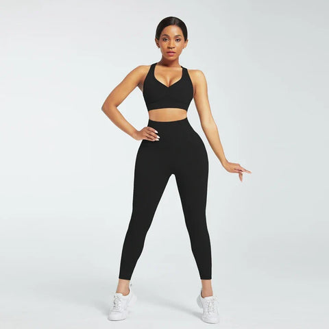 High Waist Yoga Sets 3 Piece Gym Fitness Set Women Yoga Set