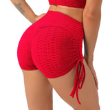 Women Colorful Ruched Scrunch Butt Lifting Fitness Yoga Pants Tight High Waist Bubble Jacquard Workout stretch Sport Leggings