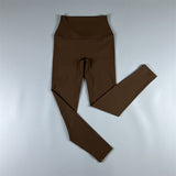 Brushed High Waist Cropped Pants Peach Hip Quick-Drying Yoga Leggings