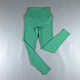Brushed High Waist Cropped Pants Peach Hip Quick-Drying Yoga Leggings