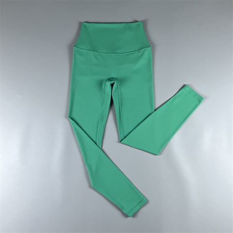 Brushed High Waist Cropped Pants Peach Hip Quick-Drying Yoga Leggings