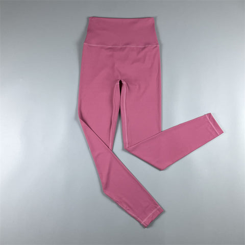 Brushed High Waist Cropped Pants Peach Hip Quick-Drying Yoga Leggings