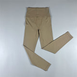Brushed High Waist Cropped Pants Peach Hip Quick-Drying Yoga Leggings