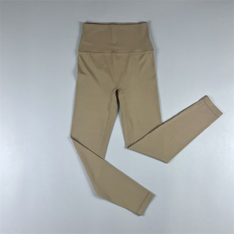 Brushed High Waist Cropped Pants Peach Hip Quick-Drying Yoga Leggings