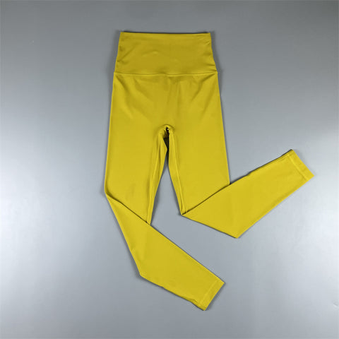 Brushed High Waist Cropped Pants Peach Hip Quick-Drying Yoga Leggings