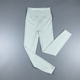 Brushed High Waist Cropped Pants Peach Hip Quick-Drying Yoga Leggings