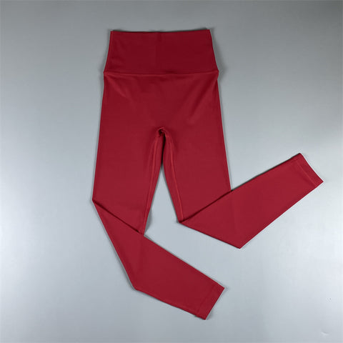 Brushed High Waist Cropped Pants Peach Hip Quick-Drying Yoga Leggings