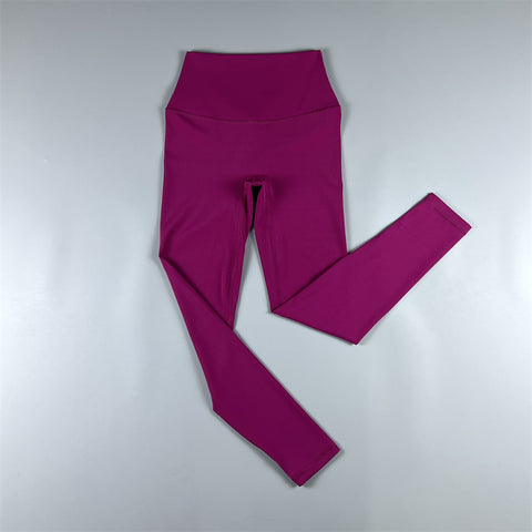 Brushed High Waist Cropped Pants Peach Hip Quick-Drying Yoga Leggings