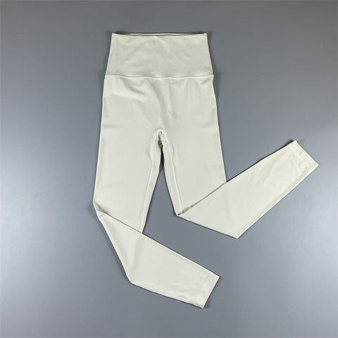 Brushed High Waist Cropped Pants Peach Hip Quick-Drying Yoga Leggings