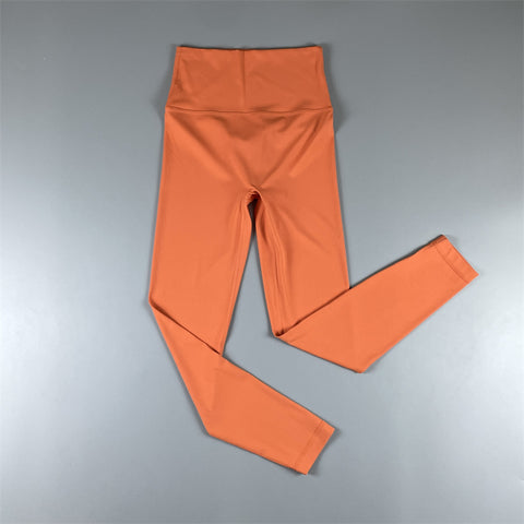 Brushed High Waist Cropped Pants Peach Hip Quick-Drying Yoga Leggings
