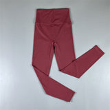 Brushed High Waist Cropped Pants Peach Hip Quick-Drying Yoga Leggings
