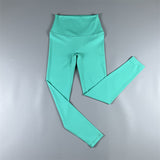 Brushed High Waist Cropped Pants Peach Hip Quick-Drying Yoga Leggings