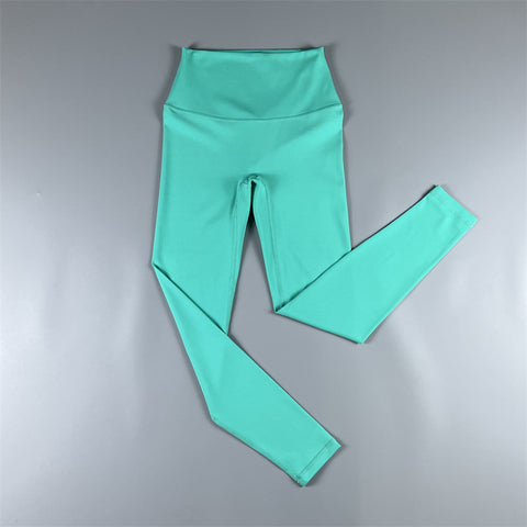 Brushed High Waist Cropped Pants Peach Hip Quick-Drying Yoga Leggings