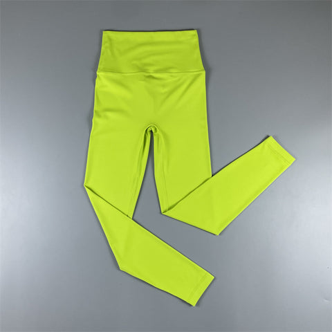 Brushed High Waist Cropped Pants Peach Hip Quick-Drying Yoga Leggings