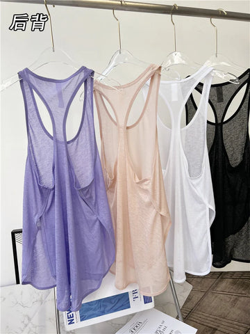 Outdoor Quick Dry  Soft Sports Vest Tank Top  Yoga Gym Workout Running Top Fitness Halter For Women