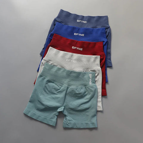 Impact Shorts Low Ribbed Band Yoga Shorts Seamless Scrunch Bum Workout