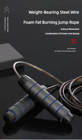 1PCS The New Jump Rope Steel Wire Skipping Exercise Adjustable Jumping Fitness Workout Training Home Sport Equipment Tangle-Free