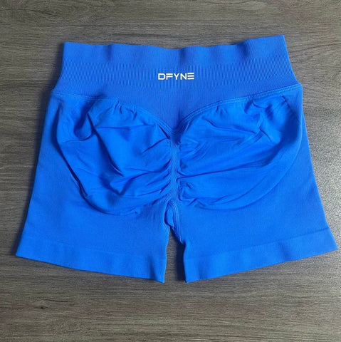 Impact Shorts with Logo 4.5'' Low Waist Seamless Yoga Shorts Scrunch Bum Gym Shorts Workout Biker Short Stretch Fitness Short