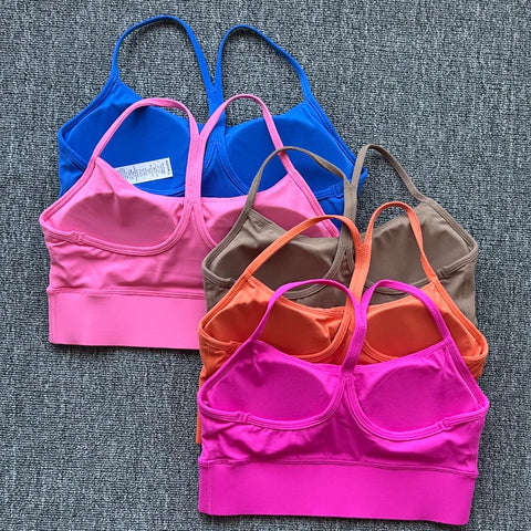 Women's Sports Yoga Bra Wth Y-back Women's Soft With Chest Pad Yoga Bra Tank Top Shockproof Breathable Underwear