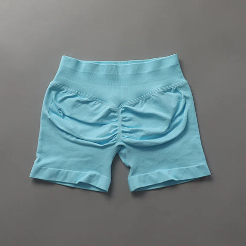 Impact Shorts Low Ribbed Band Yoga Shorts Seamless Scrunch Bum Workout