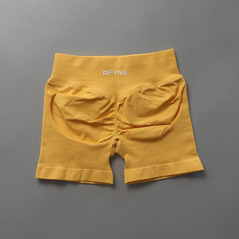 Impact Shorts Low Ribbed Band Yoga Shorts Seamless Scrunch Bum Workout